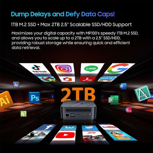 Blackview MP100 Mini PC, AMD Ryzen 7 5700U 8 Cores Max 4.3GHz, 16GB RAM 512GB SSD Blackview MP100 Mini PC, AMD Ryzen 7 5700U 8 Cores Max 4.3GHz, 16GB RAM 512GB SSD